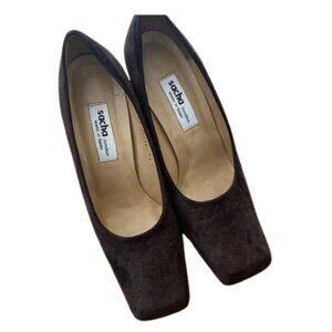 SACHA Heels Brown Suede